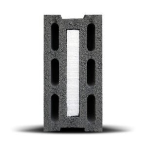 Thermal Insulated Volcanic Concrete Block – White EPS 12 MPa